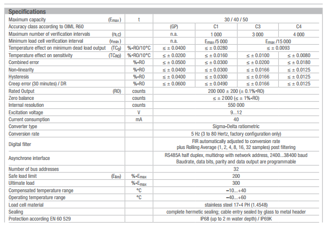 RC3D-30t產品技術參數