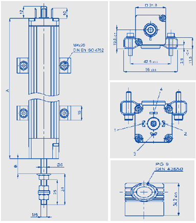 德國Novotechnik LWX-225直線位移傳感器尺寸